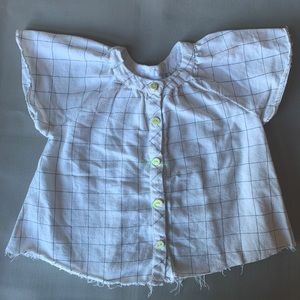 Zara Windowpane Blouse - Size 3T-4T